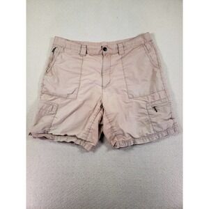 Eddie Bauer Shorts Mens 38 Beige Cotton 9" Length Regular Fit Pockets Cargo